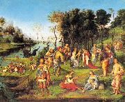 Lorenzo  Costa Allegory of the Court of Isabella d'Este oil painting reproduction